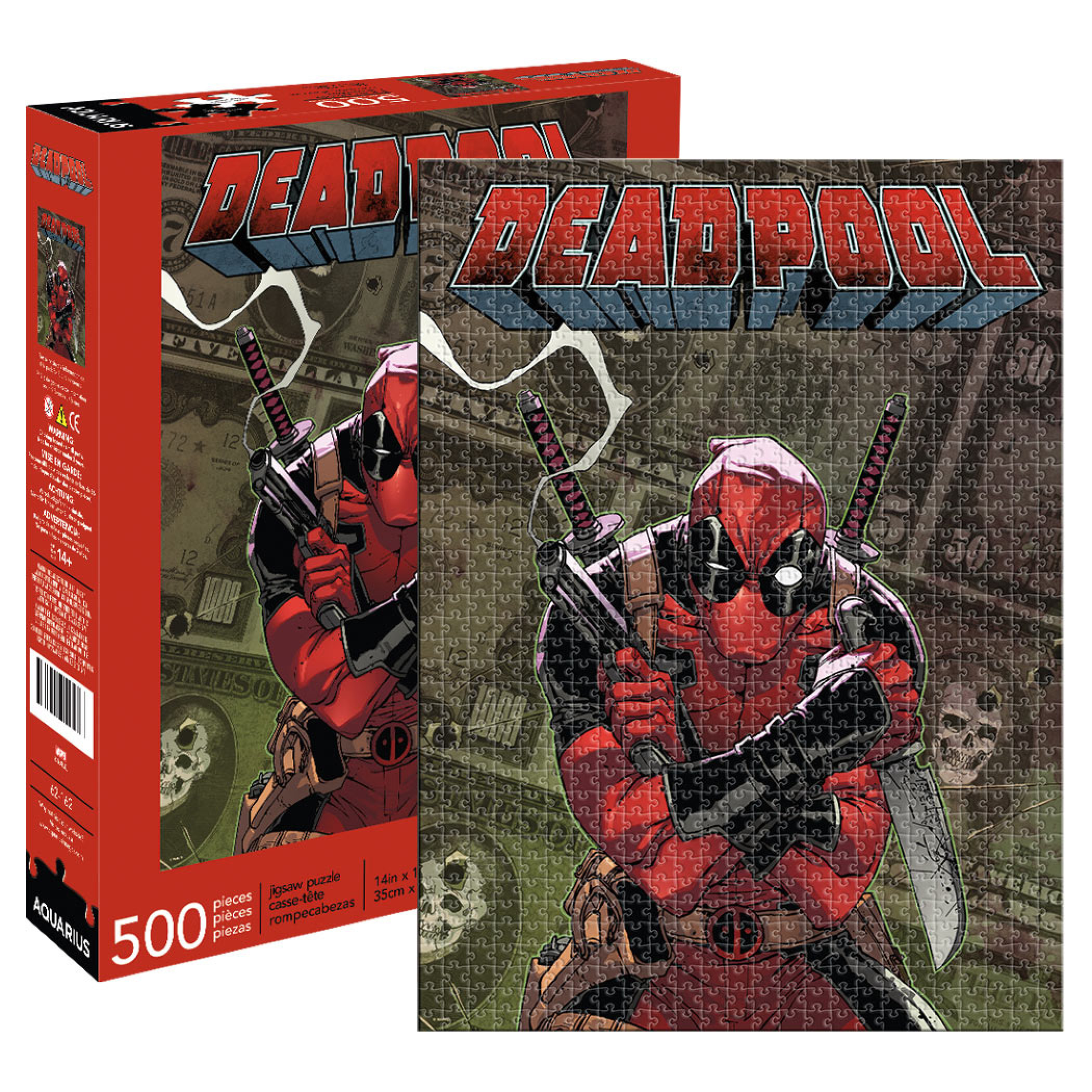 Deadpool Comic Cover 500 Piece Puzzle, Red