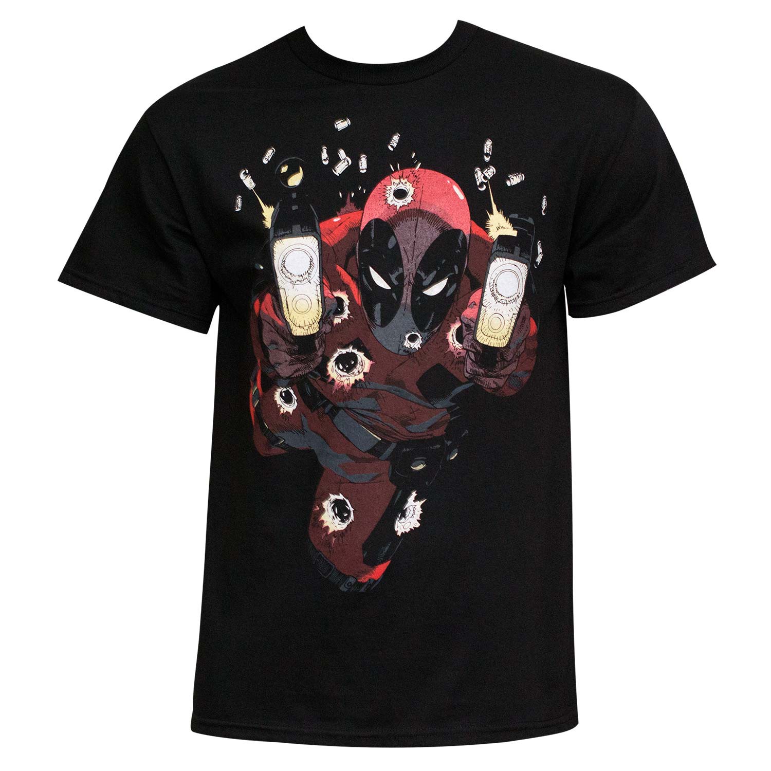 Men's Cotton Deadpool Glow In The Dark Empty Clips T-Shirt, Black