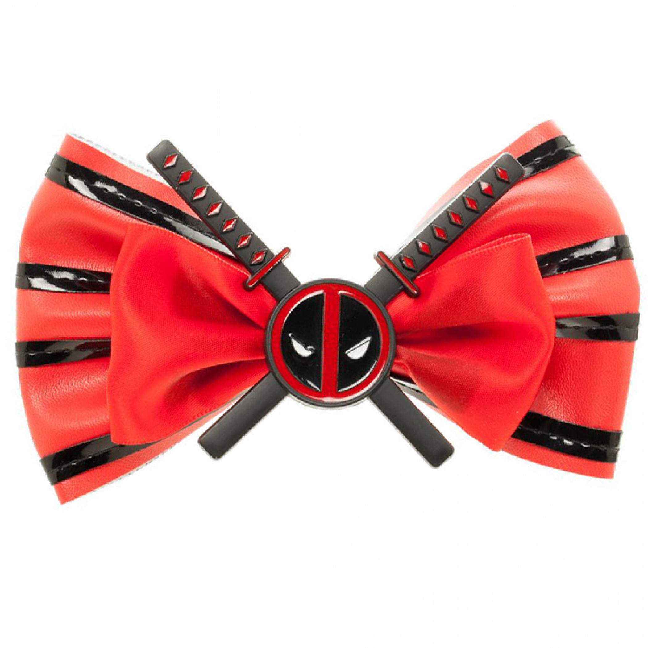 Deadpool Bowtie Hair Bow, Red