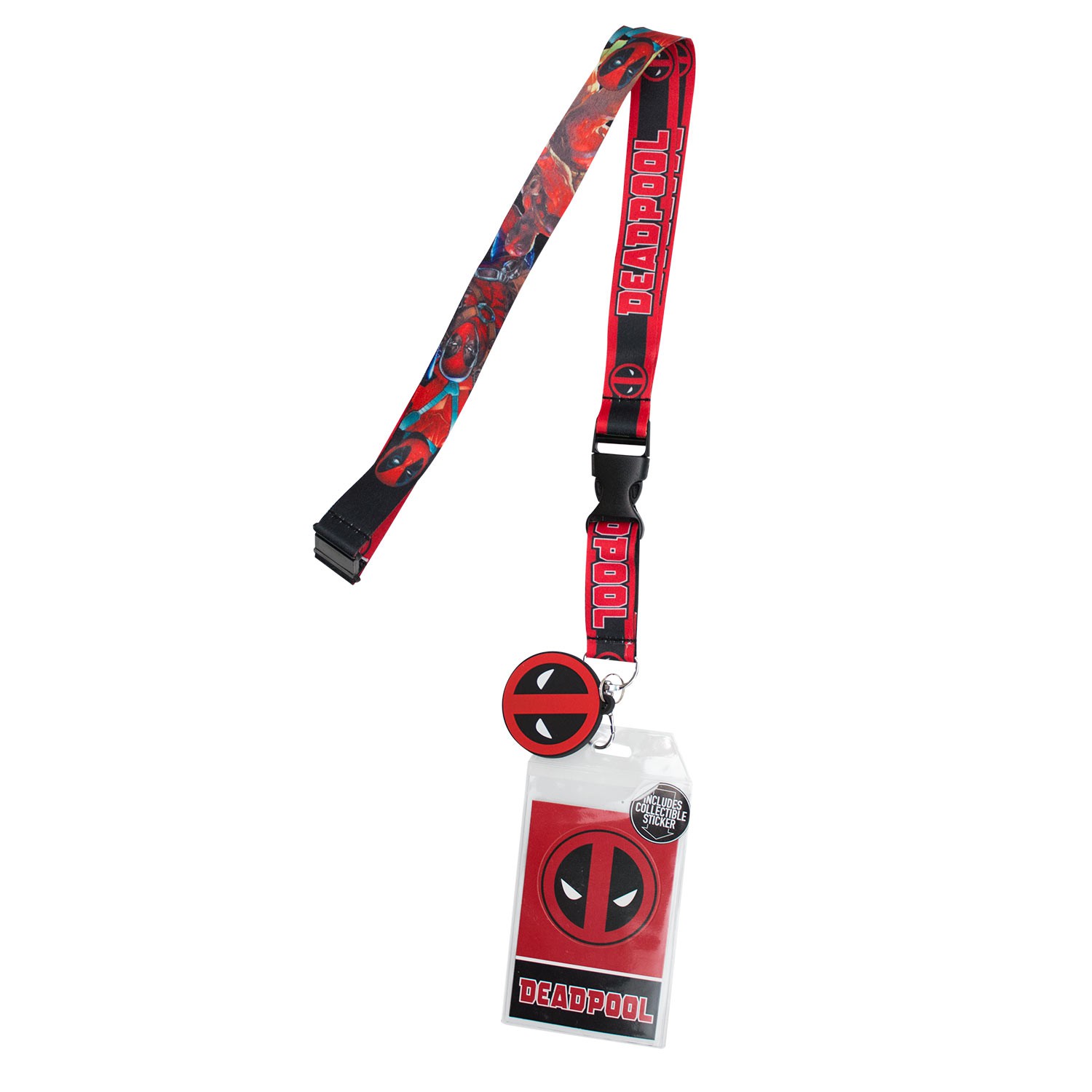 Deadpool Red Lanyard, Red