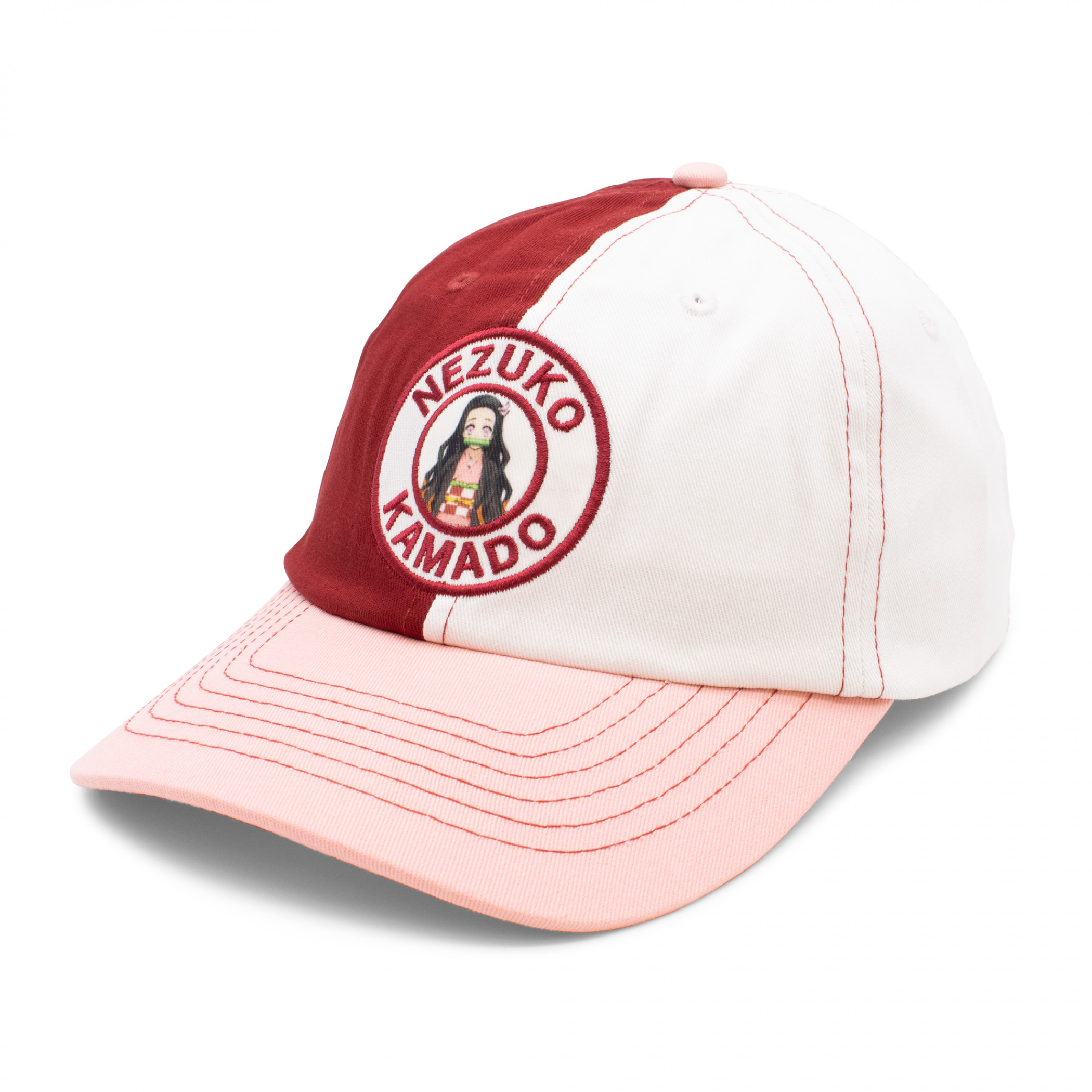 Demon Slayer Kamado Nezuko Half-Half Adjustable Cap, Multi-Color