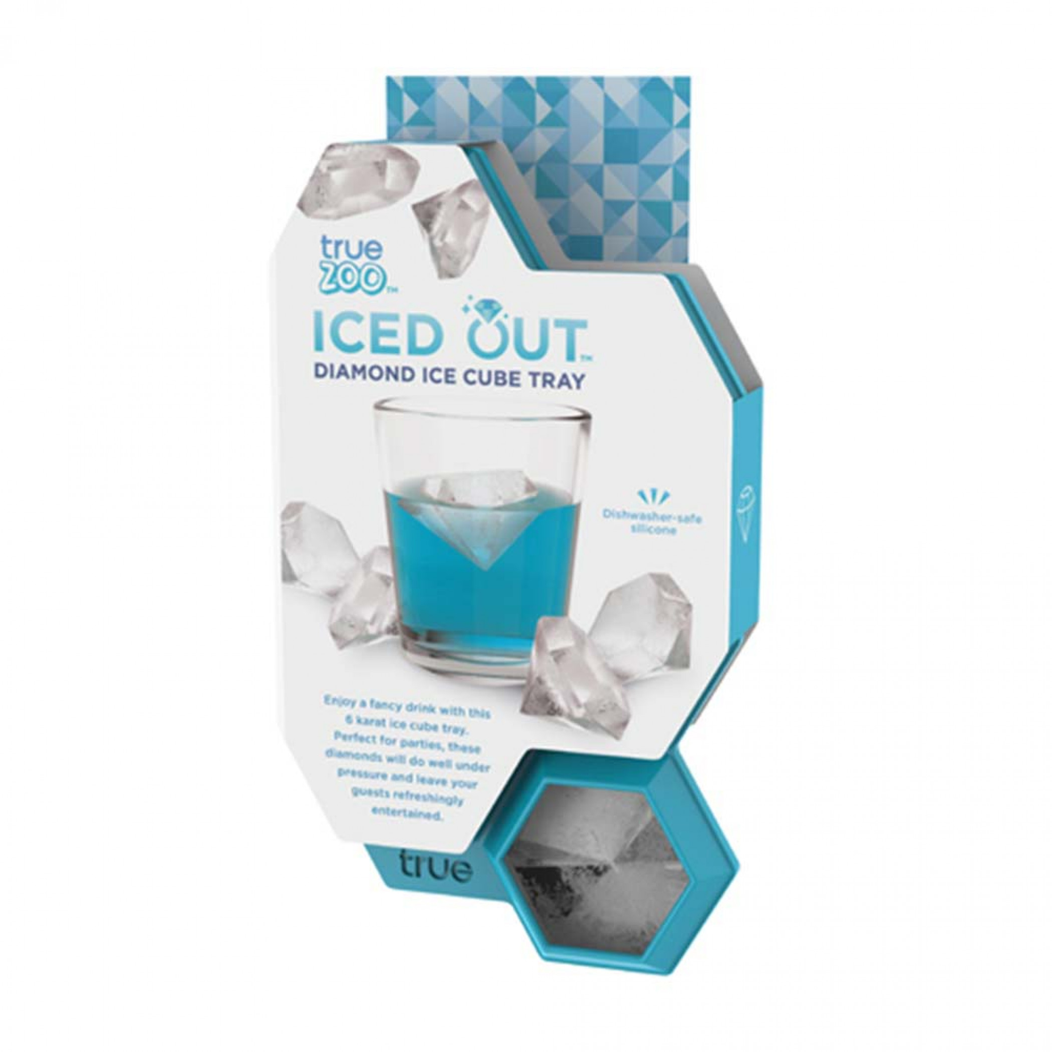 Diamond Teal Silicone Ice Cube Tray