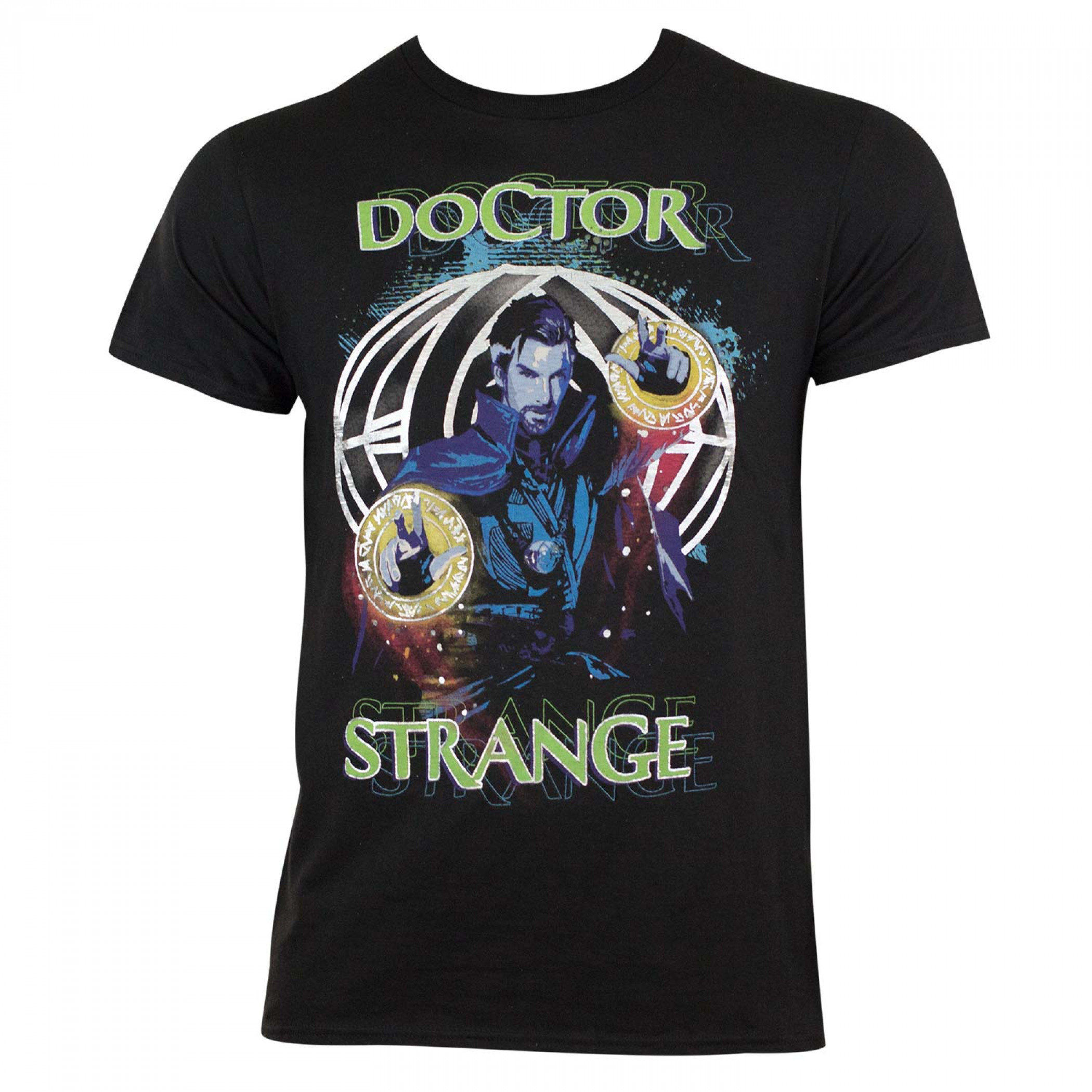 Dr. Strange Witching Hour Iridescent Foil Tee Shirt, Black