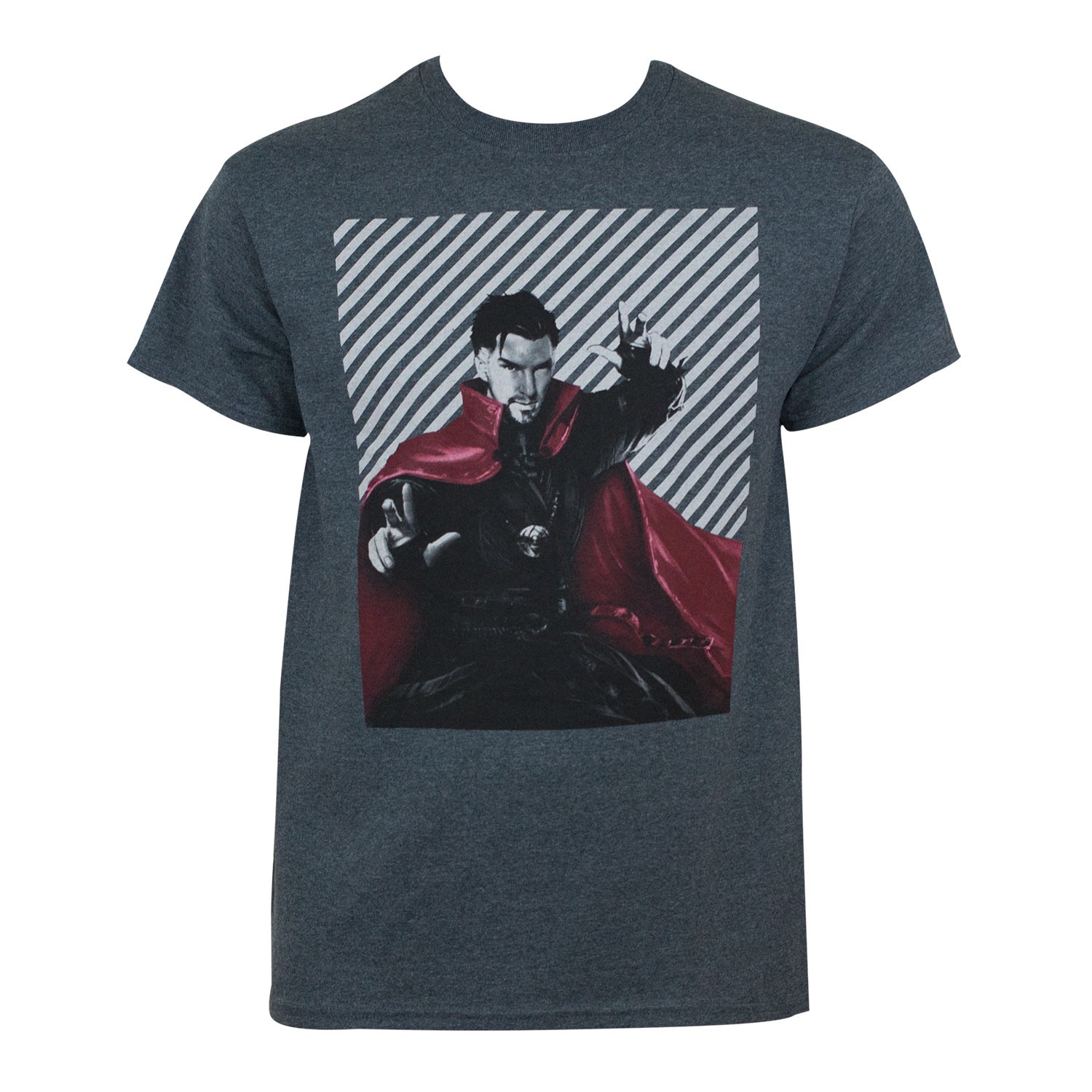 Dr. Strange Geometric Stripes Tee Shirt, Grey