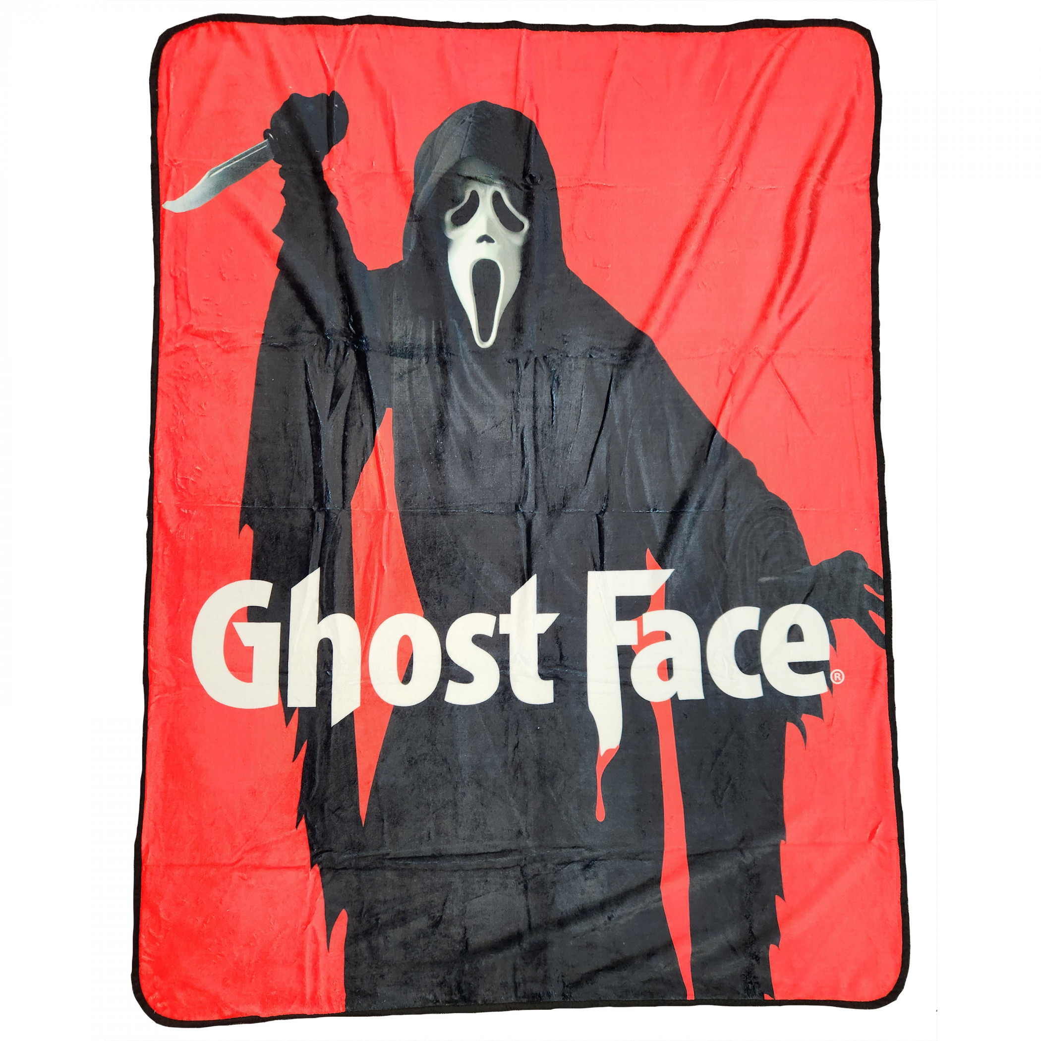 Scream Ghostface Fleece Throw Blanket, Red
