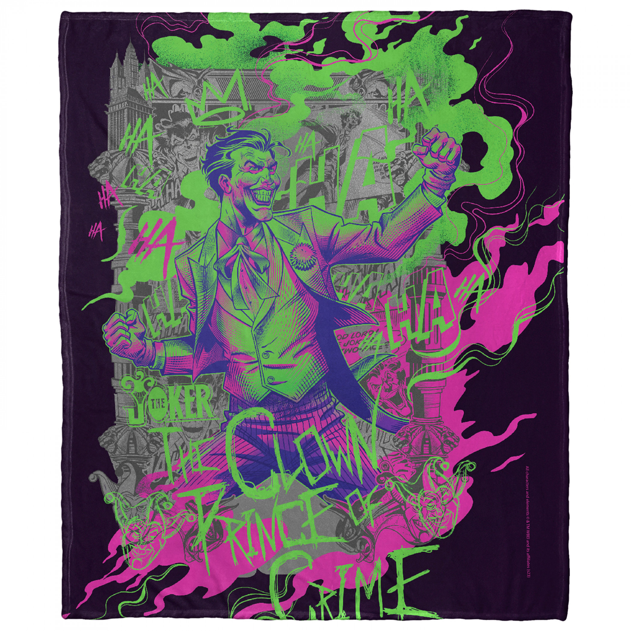 Joker The Clown Prince Silk Touch Throw Blanket 50' x 60', Multi-Color
