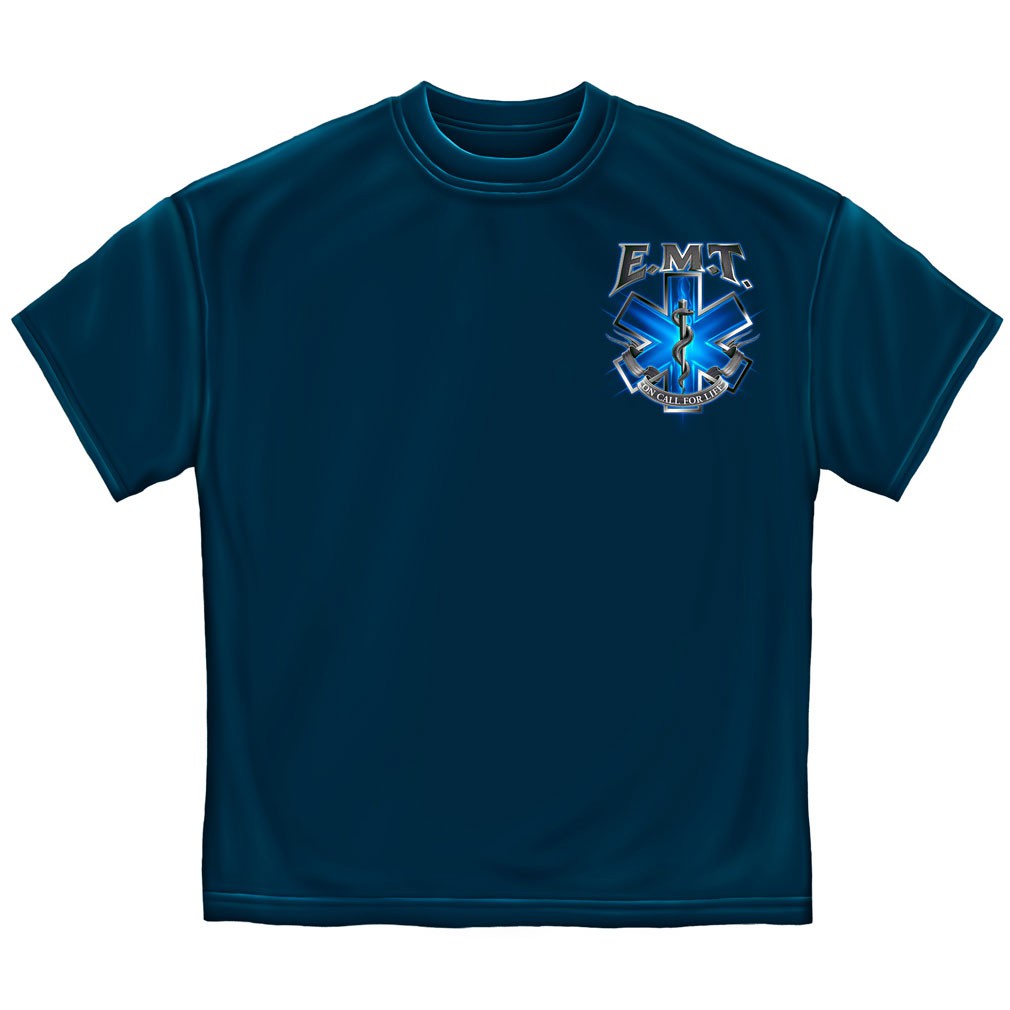 EMT On Call For Life T-Shirt - Blue - image 2
