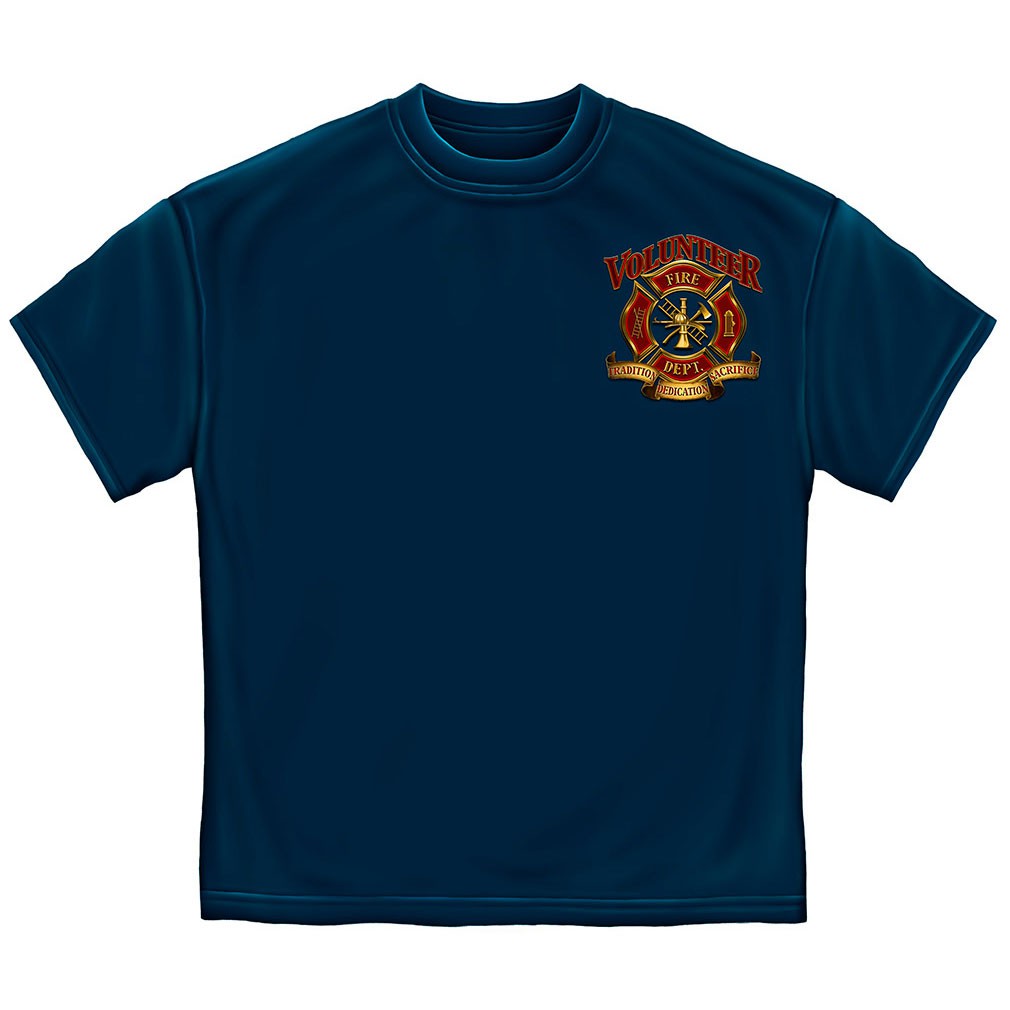 Volunteer Fire Department T-Shirt - Blue - image 2