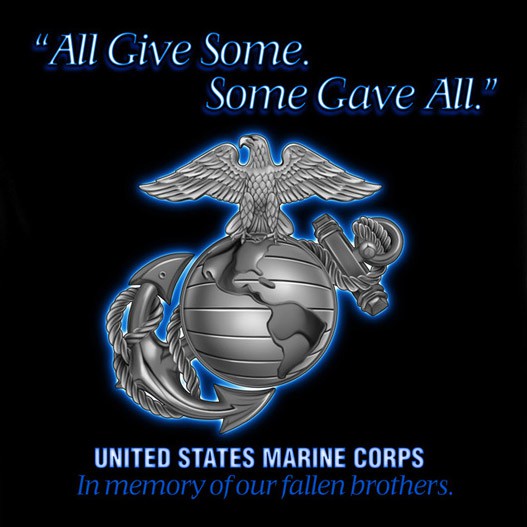 US Marine Corps Gave All USA Black Long Sleeve TShirt