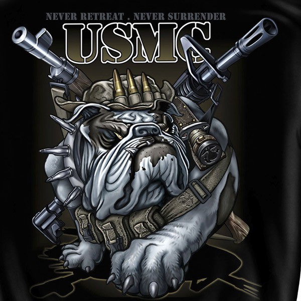 Never Retreat Marines USMC Black Graphic Hoodie Sweatshirt FREE SHIPPING - image 3