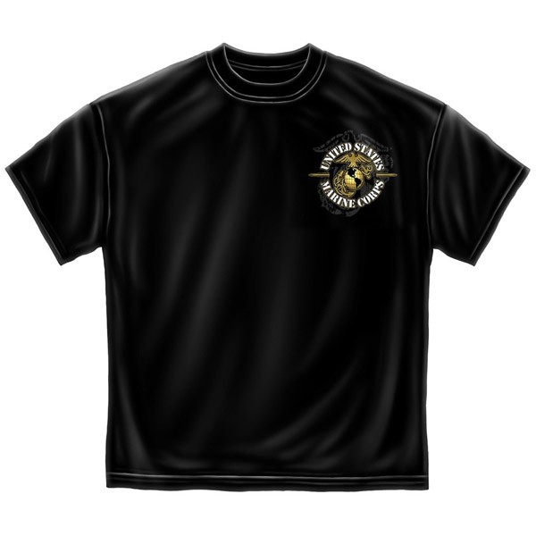 Marine Corps Never Retreat USA Patriotic Black Graphic T-Shirt - image 2