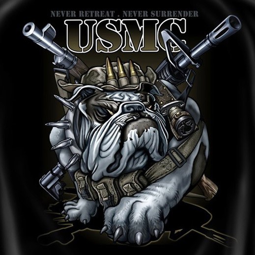 Marine Corps Never Retreat USA Patriotic Black Graphic T-Shirt
