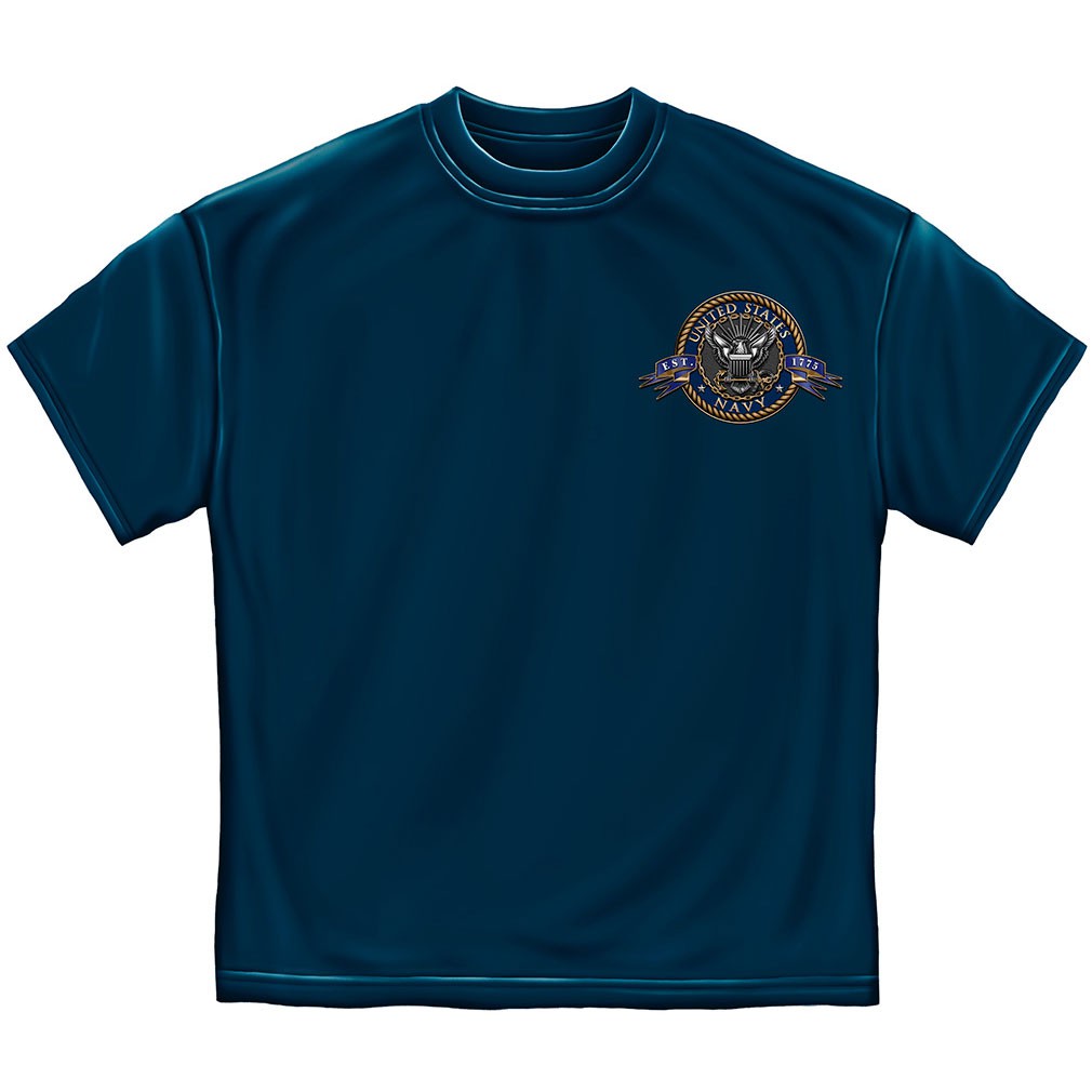 Navy the Sea is Ours T-Shirt - Blue - image 2
