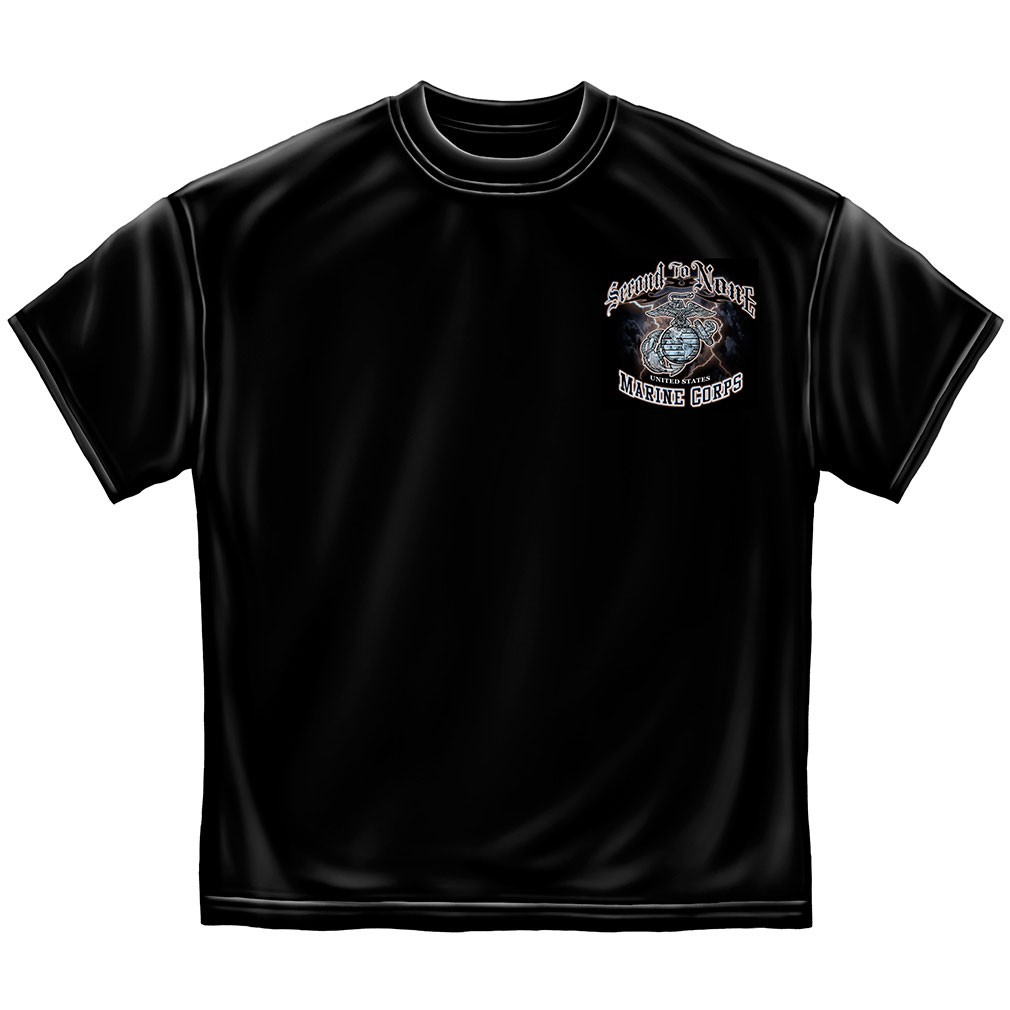 Marines Second to None T-Shirt - Black - image 2