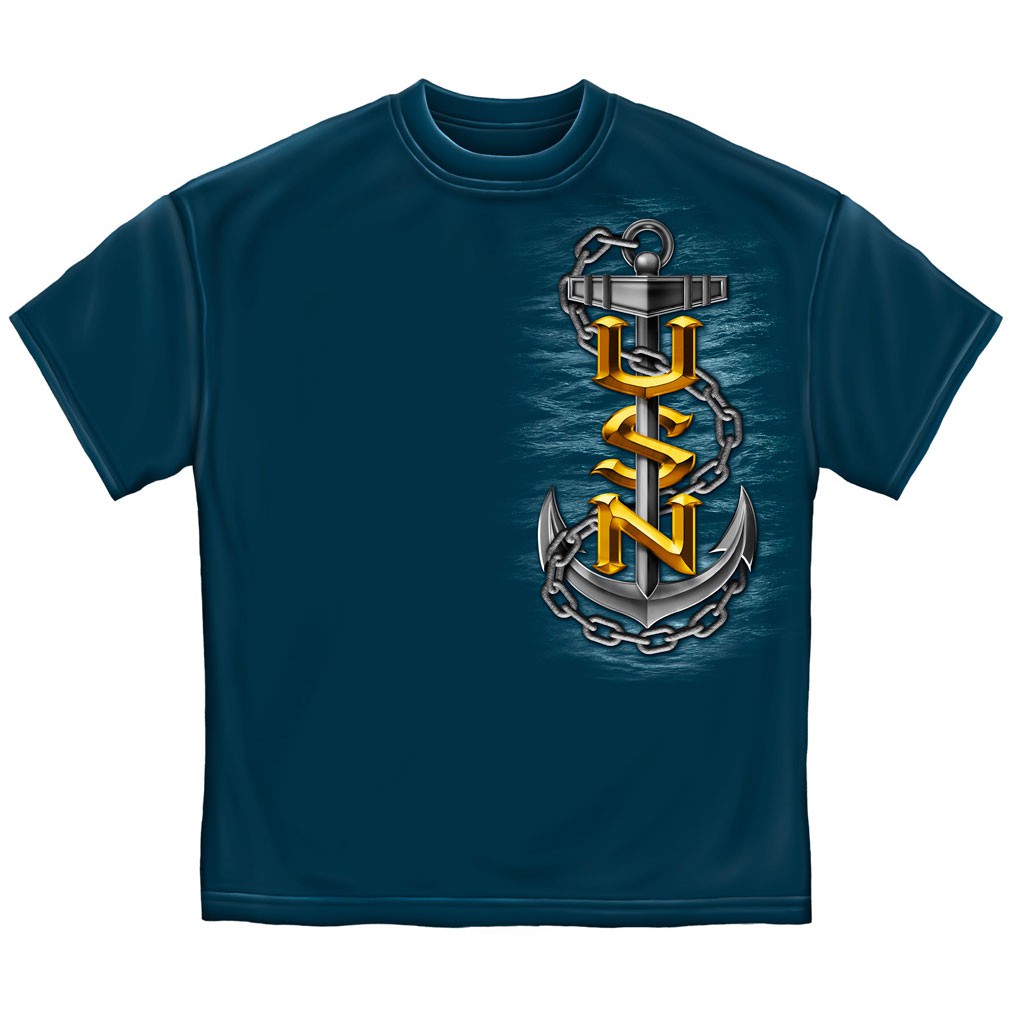 The Sea is Ours US Navy T-Shirt - Blue - image 2