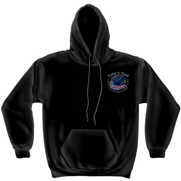 United We Stand Patriotic USA Black Graphic Hoodie Sweatshirt FREE SHIPPING - image 2