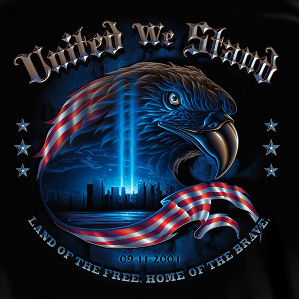 United We Stand Patriotic USA Black Graphic Hoodie Sweatshirt FREE SHIPPING - image 3