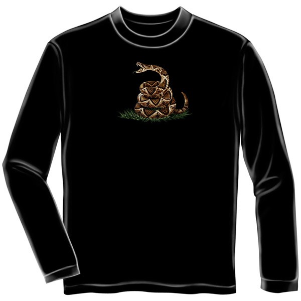 Don't Tread On Me USA Patriotic Black Long Sleeve Graphic TShirt - image 2