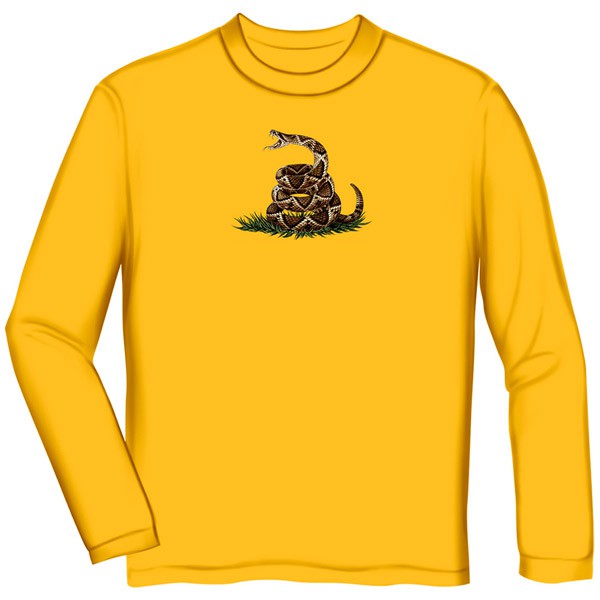 Don't Tread On Me USA Patriotic Yellow Long Sleeve TShirt - image 2