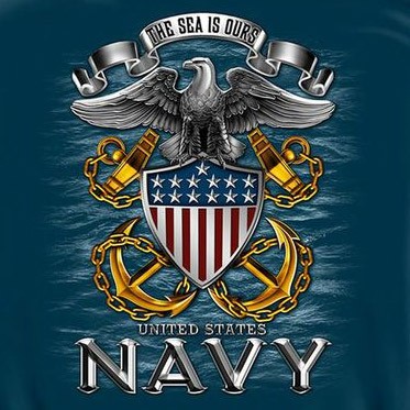 Men's Blue US Navy Hooded Sweatshirt - image 2
