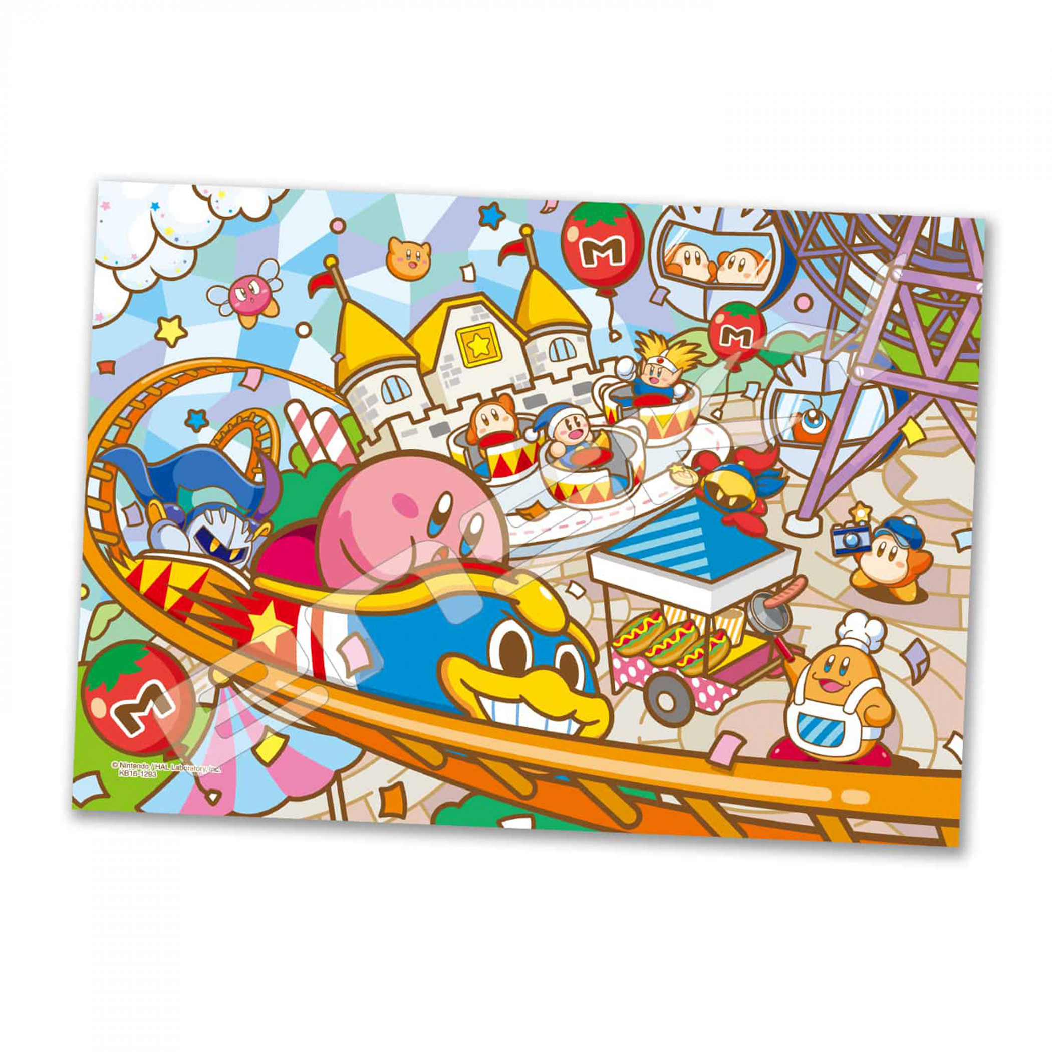 Kirby Pupupu Park Roller Coaster Party Art Crystal 208 Piece Puzzle, Multi-Color