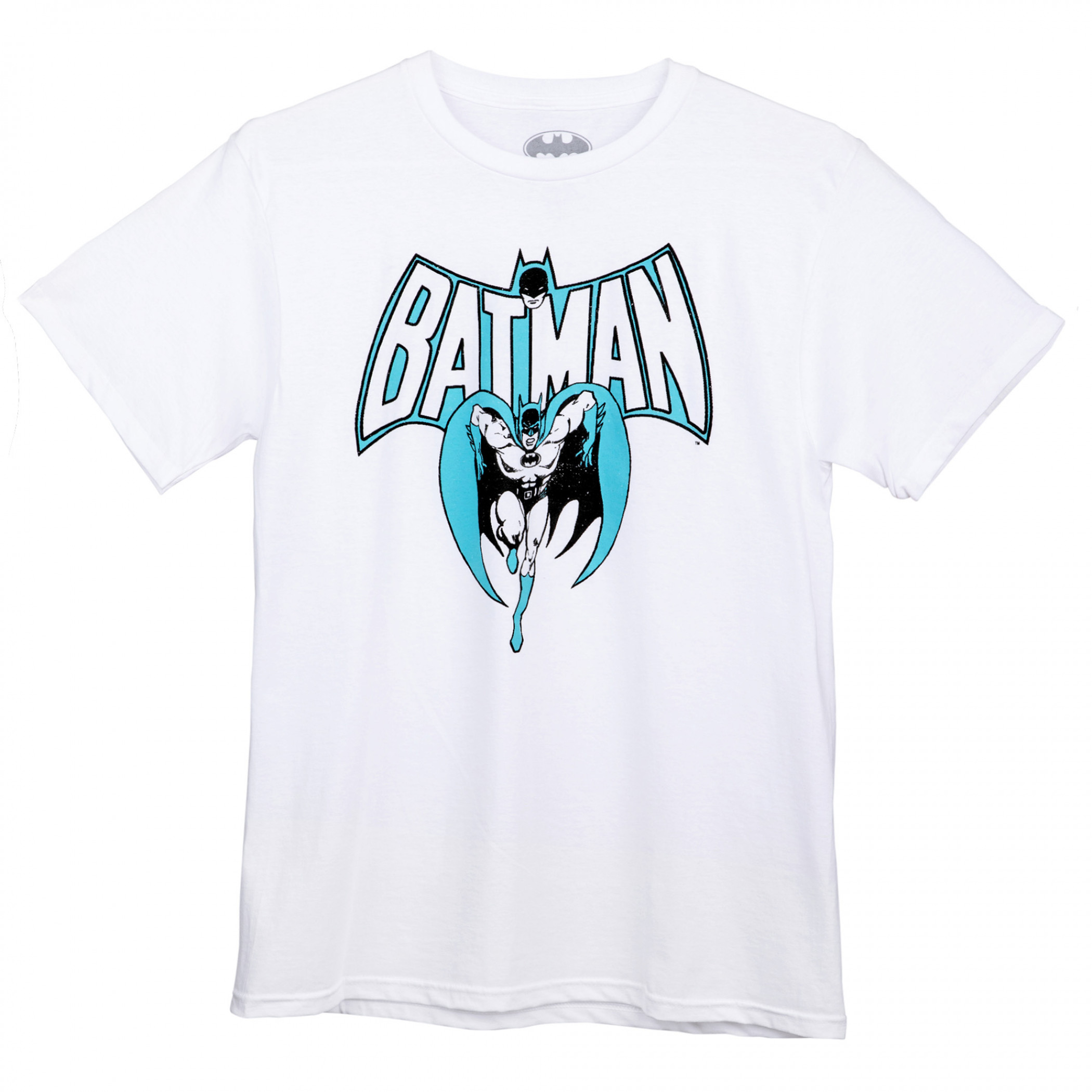 Batman Jumping Character Logo T-Shirt, White