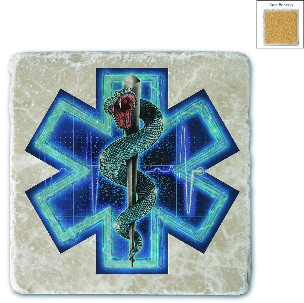 Silver Snake EMT Full Stone Coaster