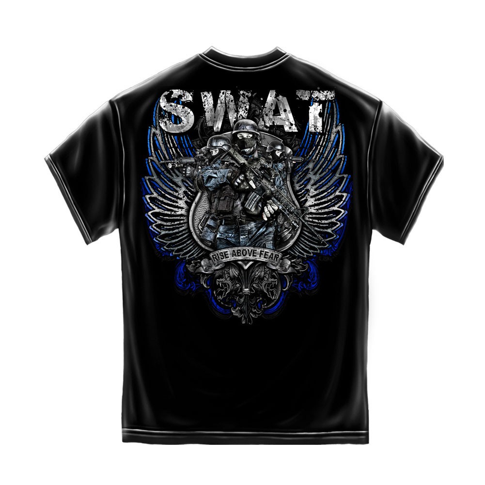 SWAT Rise Above Fear Black Foil T-Shirt - image 2
