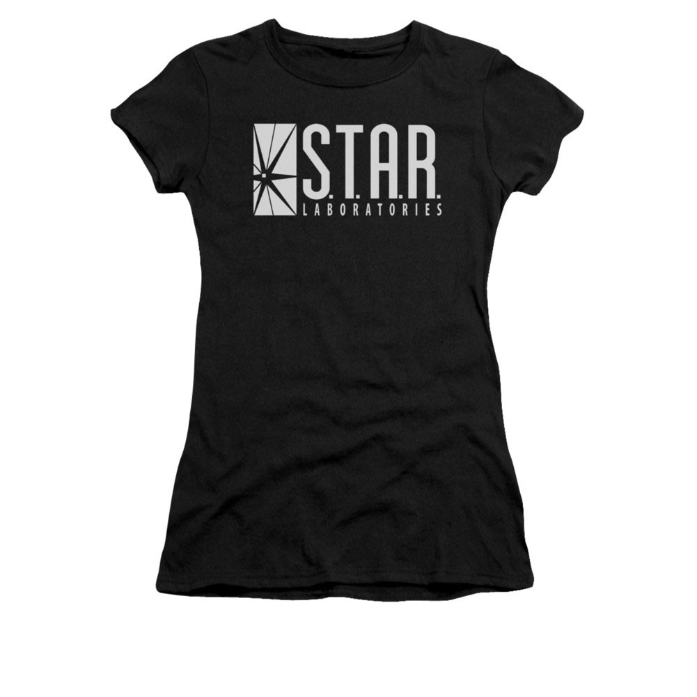 The Flash STAR Black Juniors T-Shirt, Black