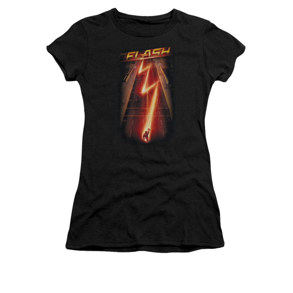 The Flash Ave Black Juniors T-Shirt, Black