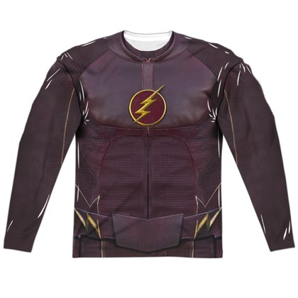 The Flash Long Sleeve Costume Tee, Red