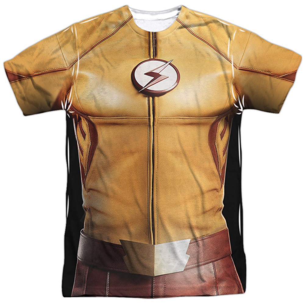 The Flash Justice League Yellow Costume Tee, Yellow