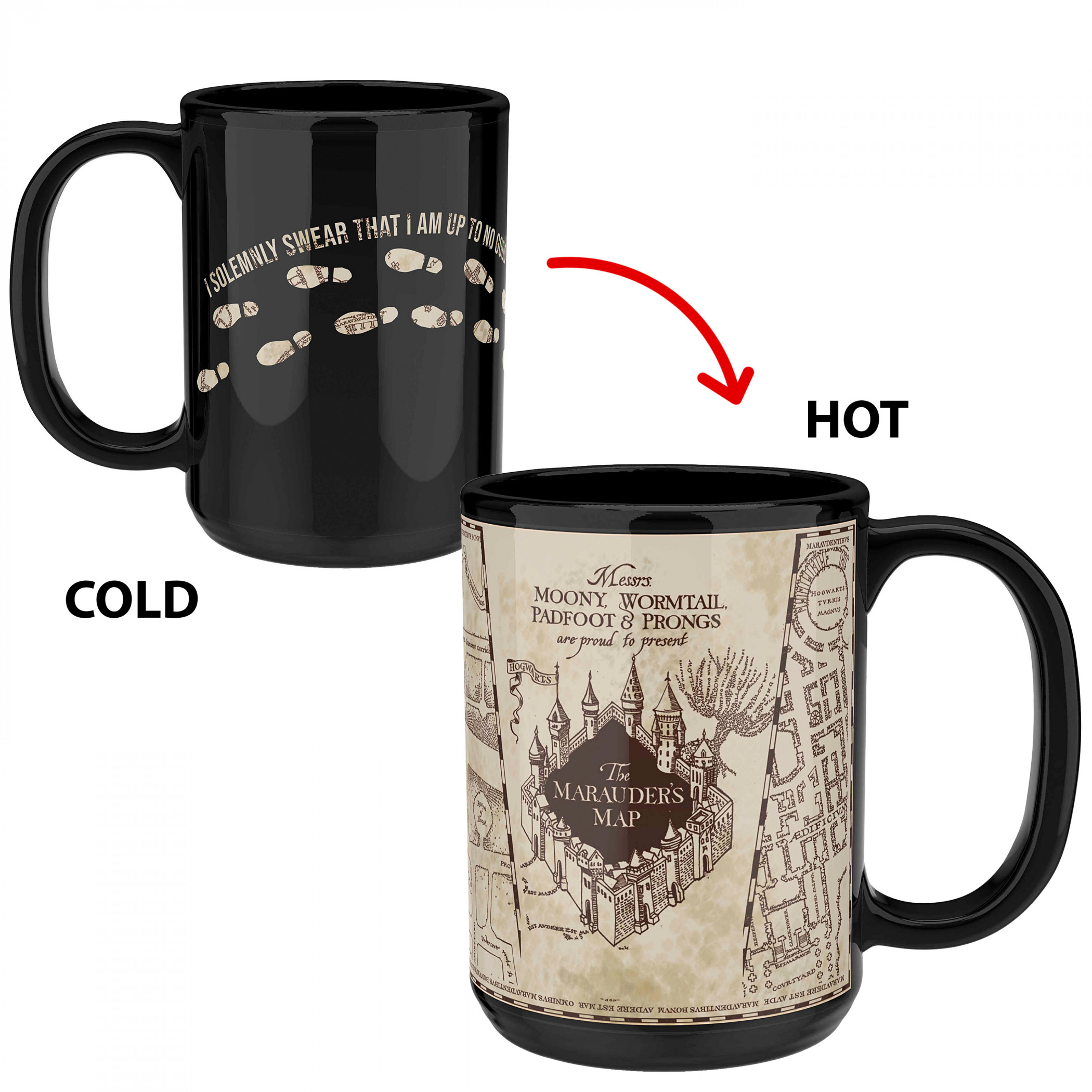 Harry Potter Marauder's Map 15oz Heat Change Mug, Multi-Color