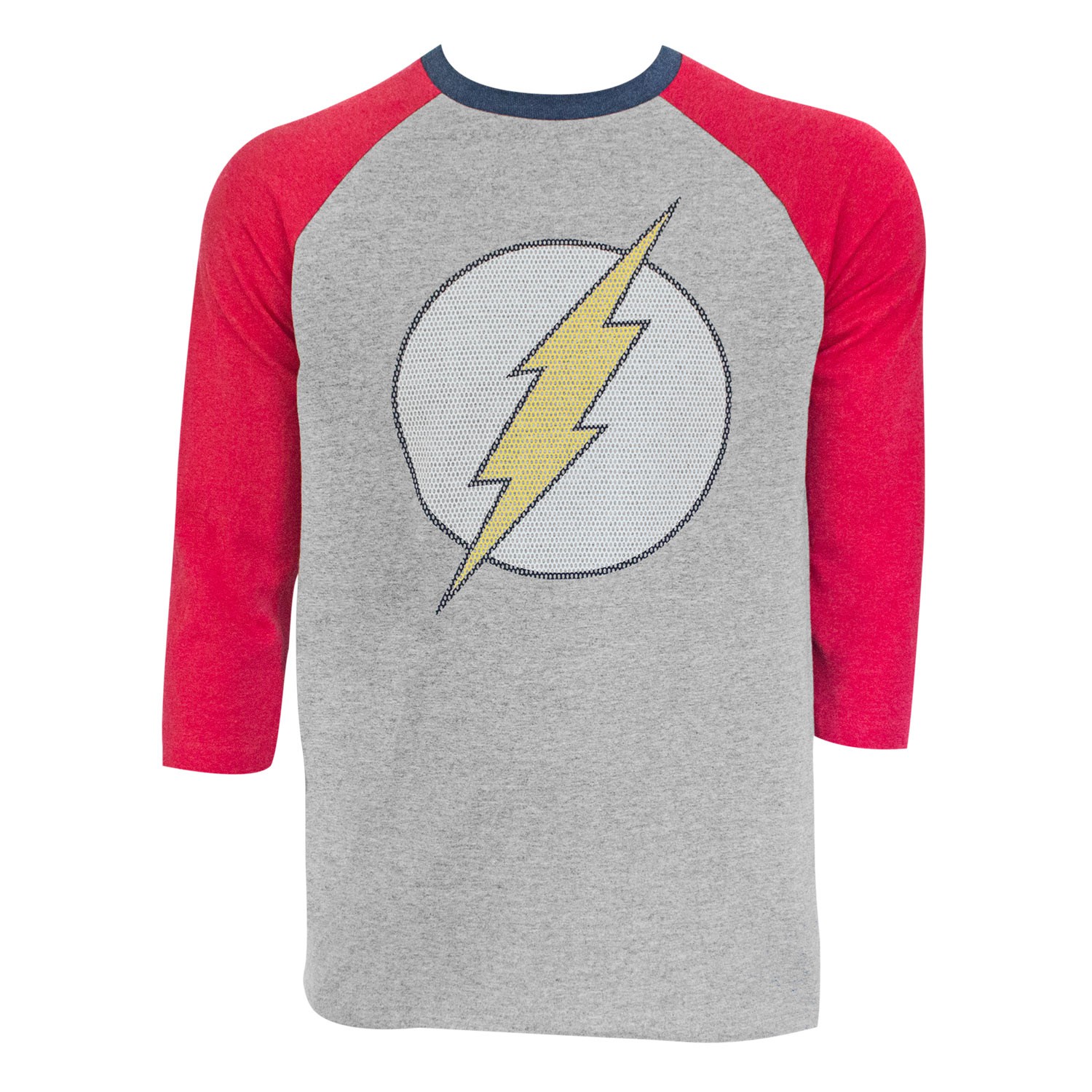 The Flash Raglan Sleeve Grey Tee Shirt, Grey