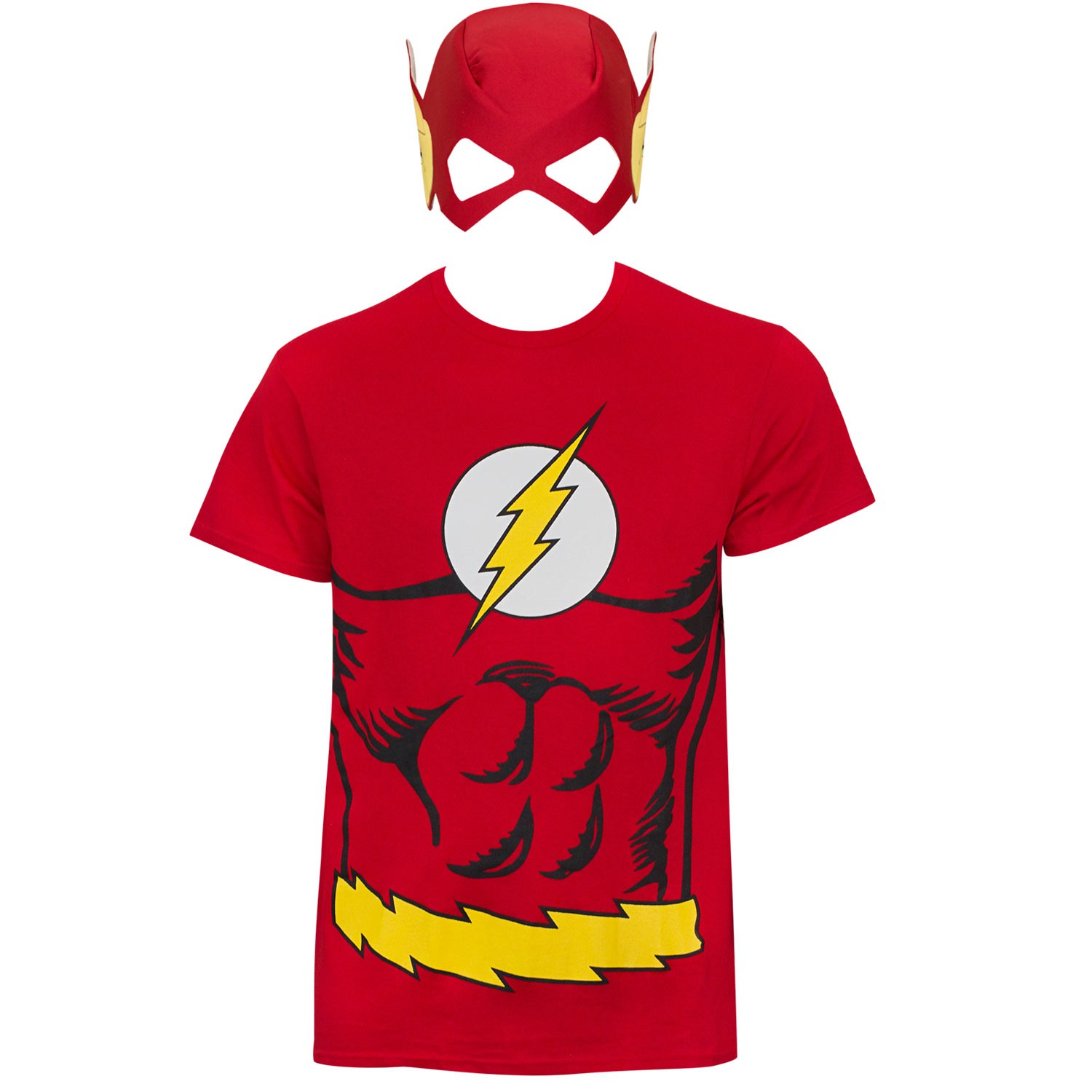 The Flash Mask Costume Tee Shirt, Red