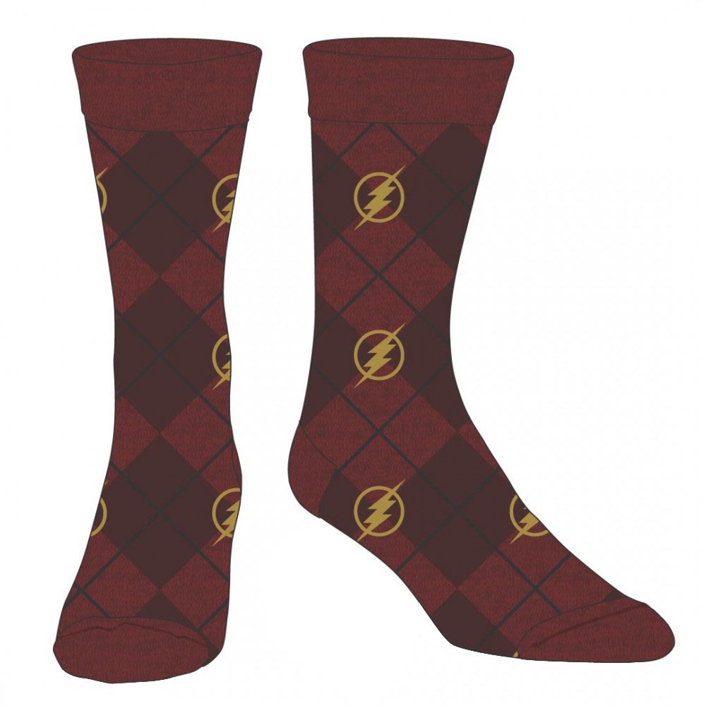 Flash Logo Red Dress Socks, Red