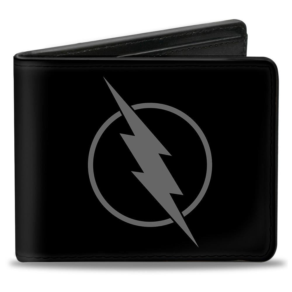 The Flash Reverse Logo Black Bifold Wallet, Black