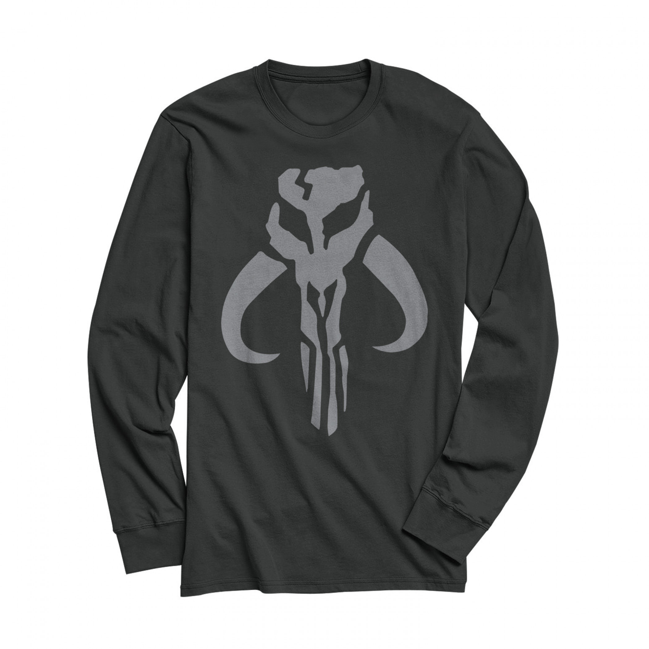 Star Wars The Mandalorian Mythosaur Logo Long Sleeve Shirt, Black