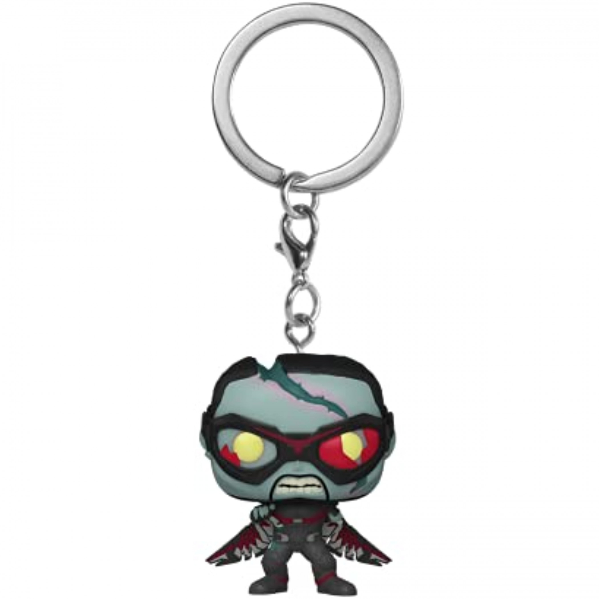 Marvel Studios What If... Series Zombie Falcon Funko Pop Keychain, Multi-Color