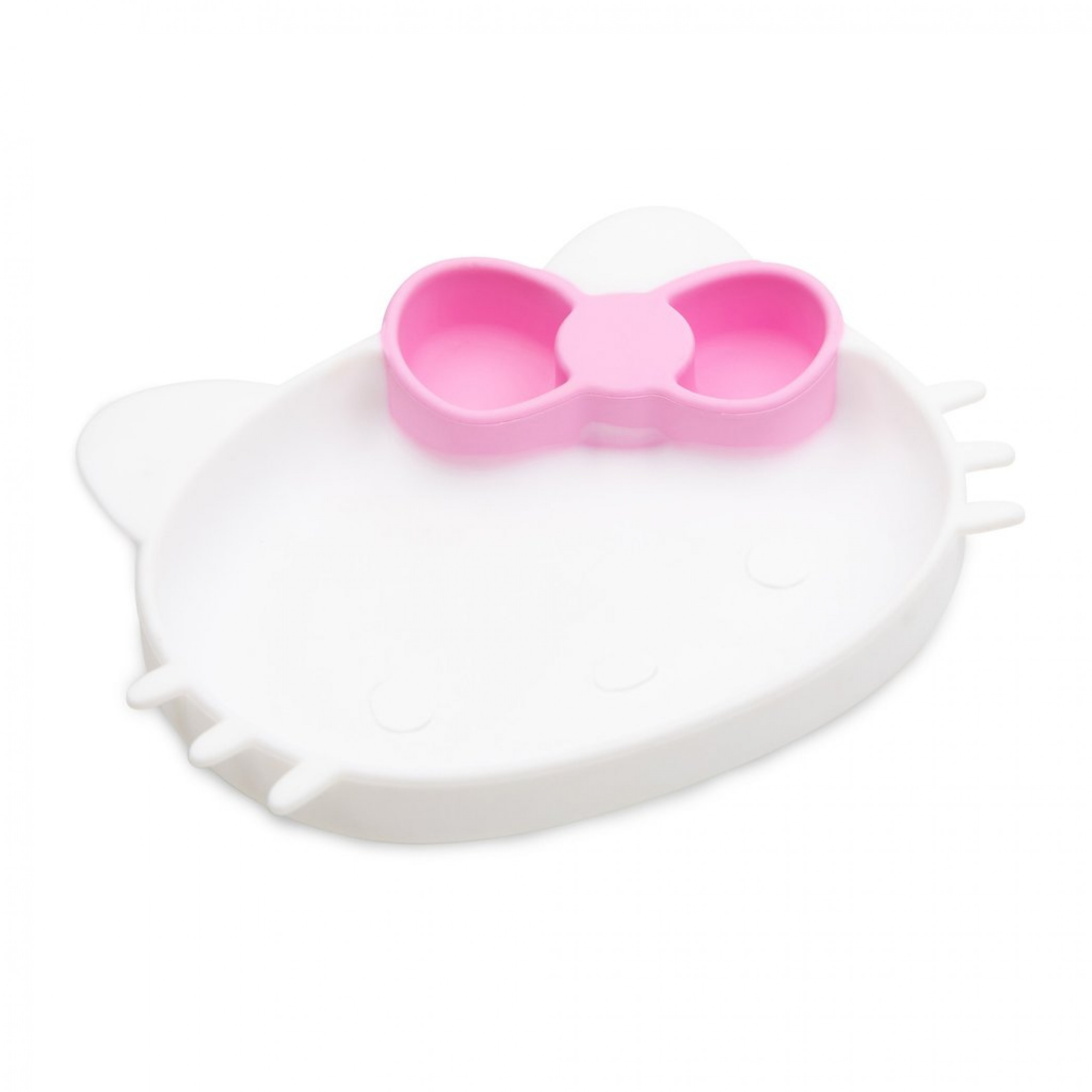 Hello Kitty Silicone Grip Dish, White
