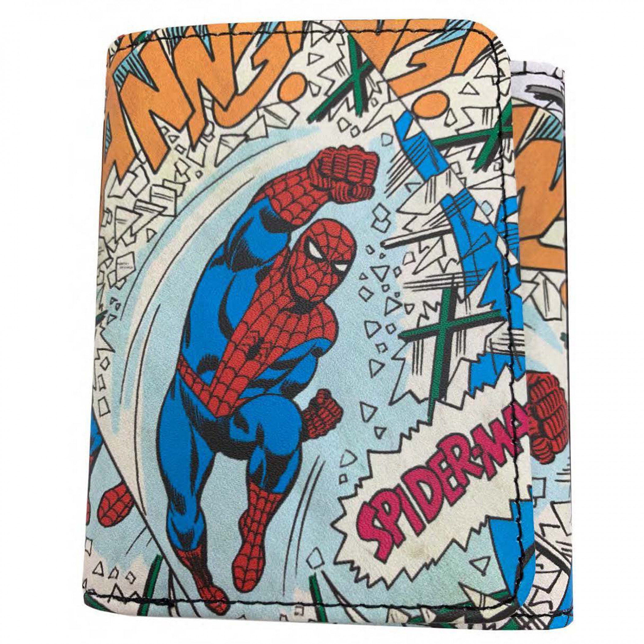 Spider-Man Classic Comic Panel Trifold Wallet, Multi-Color