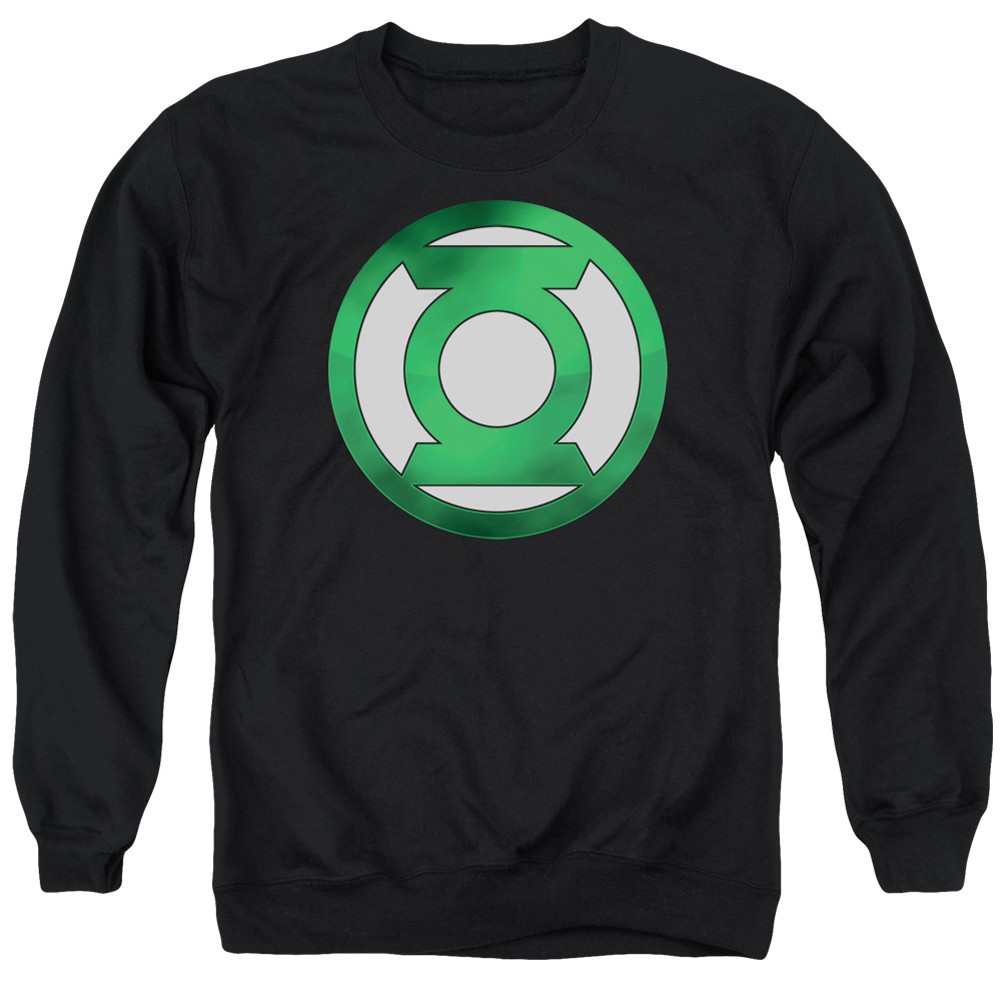 Green Lantern Logo Crewneck Sweatshirt, Black