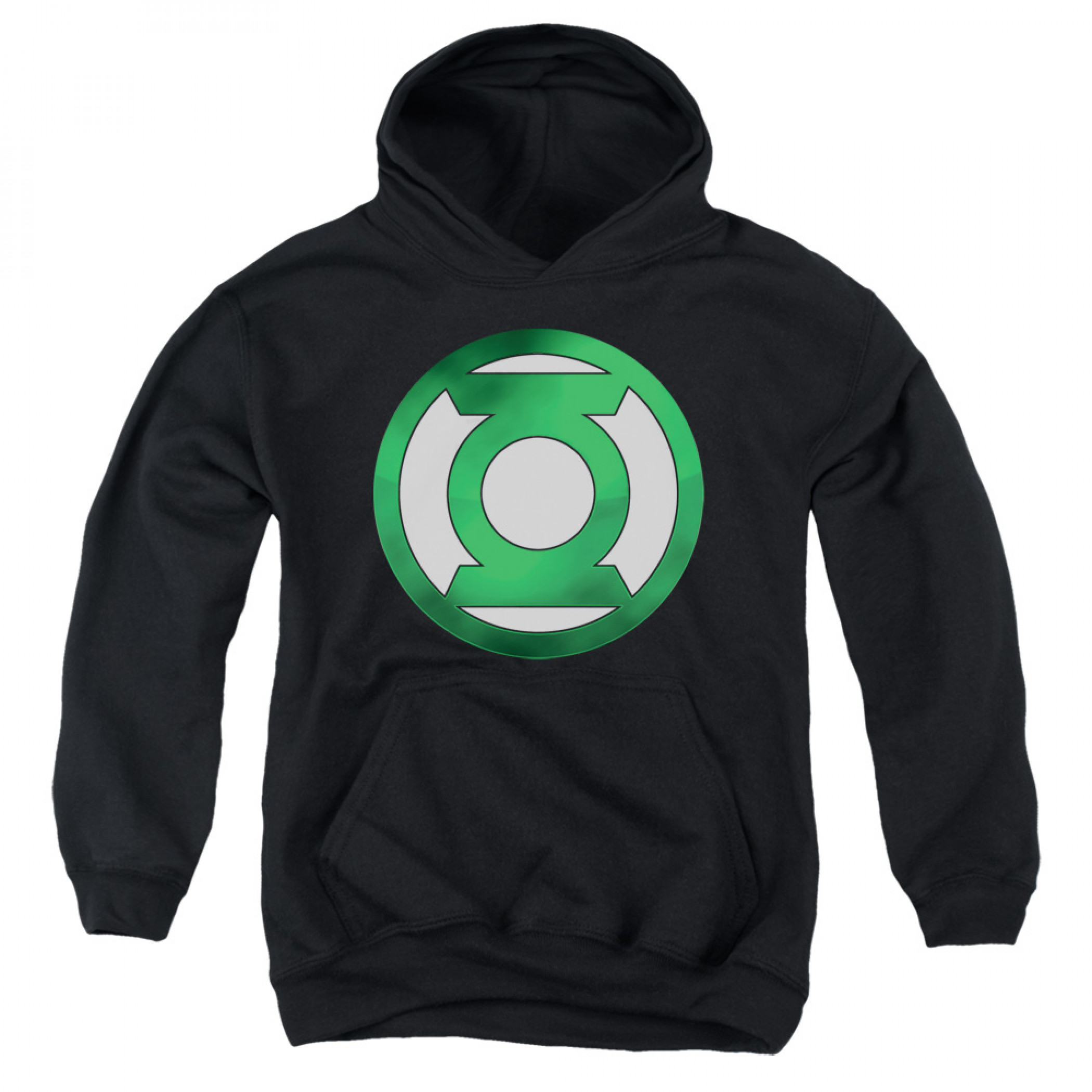Green Lantern Logo Youth Hoodie, Black