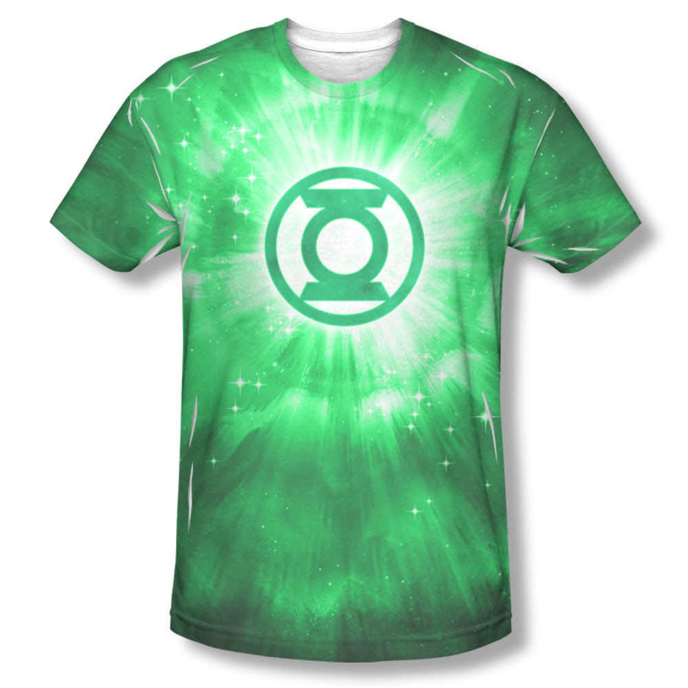 Green Lantern Men's Green Sublimation Energy Tee Shirt, Green