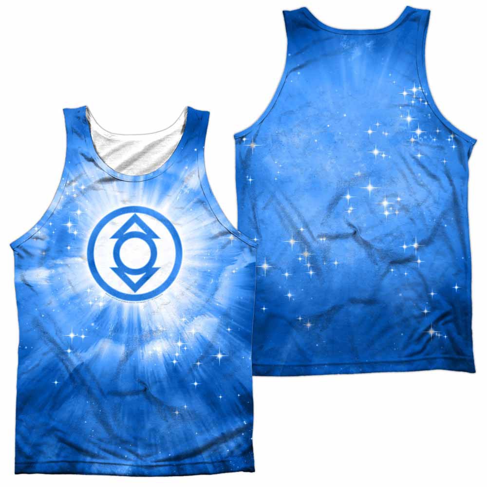 Green Lantern Indigo Energy Sublimation Tank Top, White