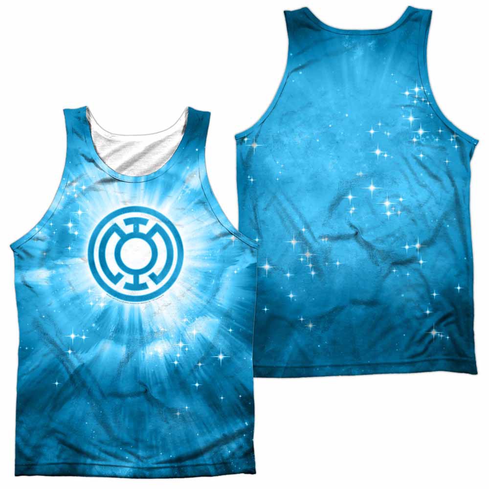 Green Lantern Blue Energy Sublimation Tank Top, White