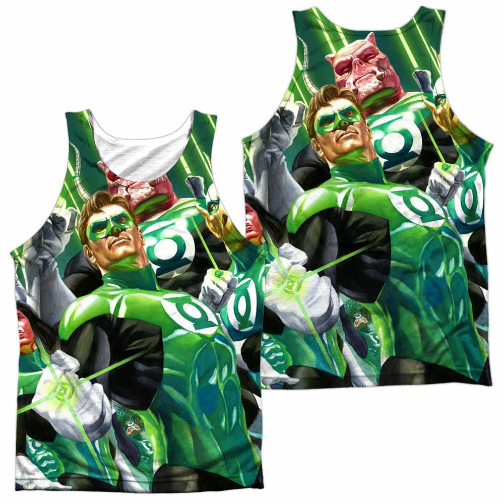 Green Lantern High Beams Sublimation Tank Top, White