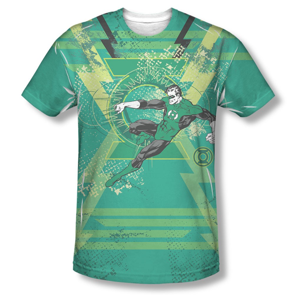 Green Lantern Wield The Power Sublimation Green Tee Shirt, Green
