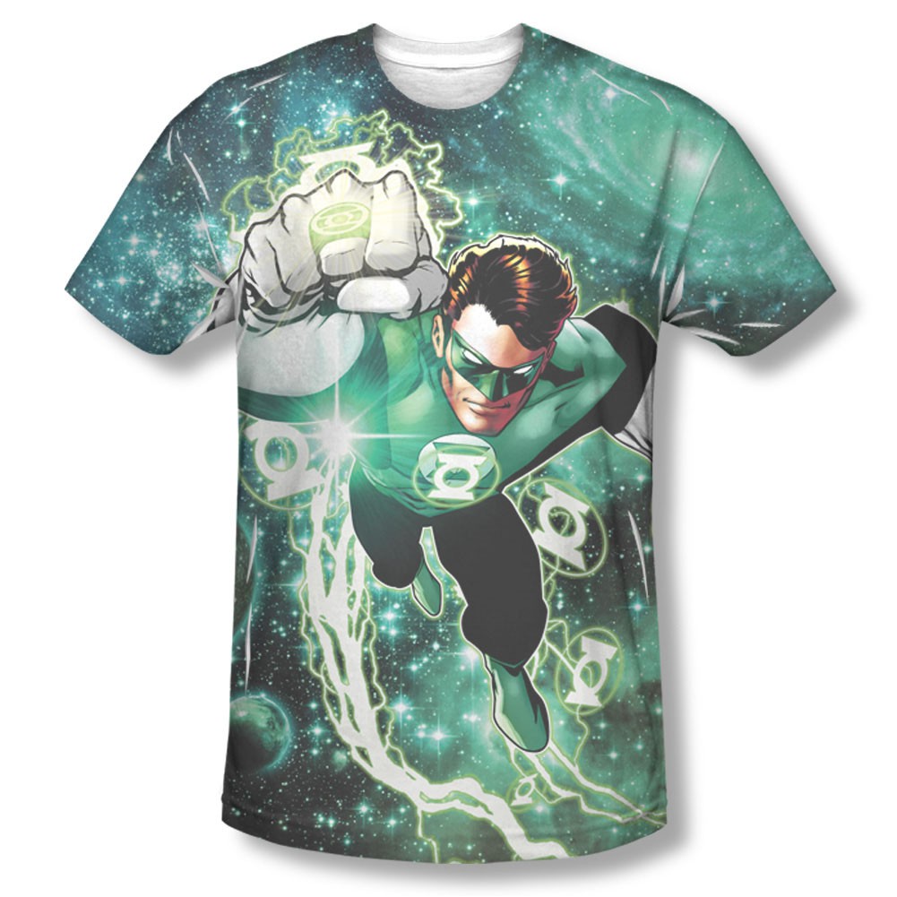 Green Lantern Galactic Hal Sublimation Green Tee Shirt, Green