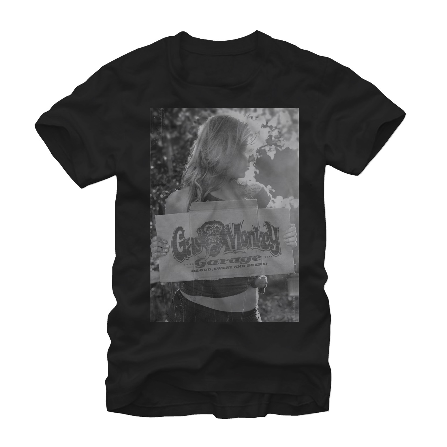 Gas Monkey Garage Sign Black T-Shirt
